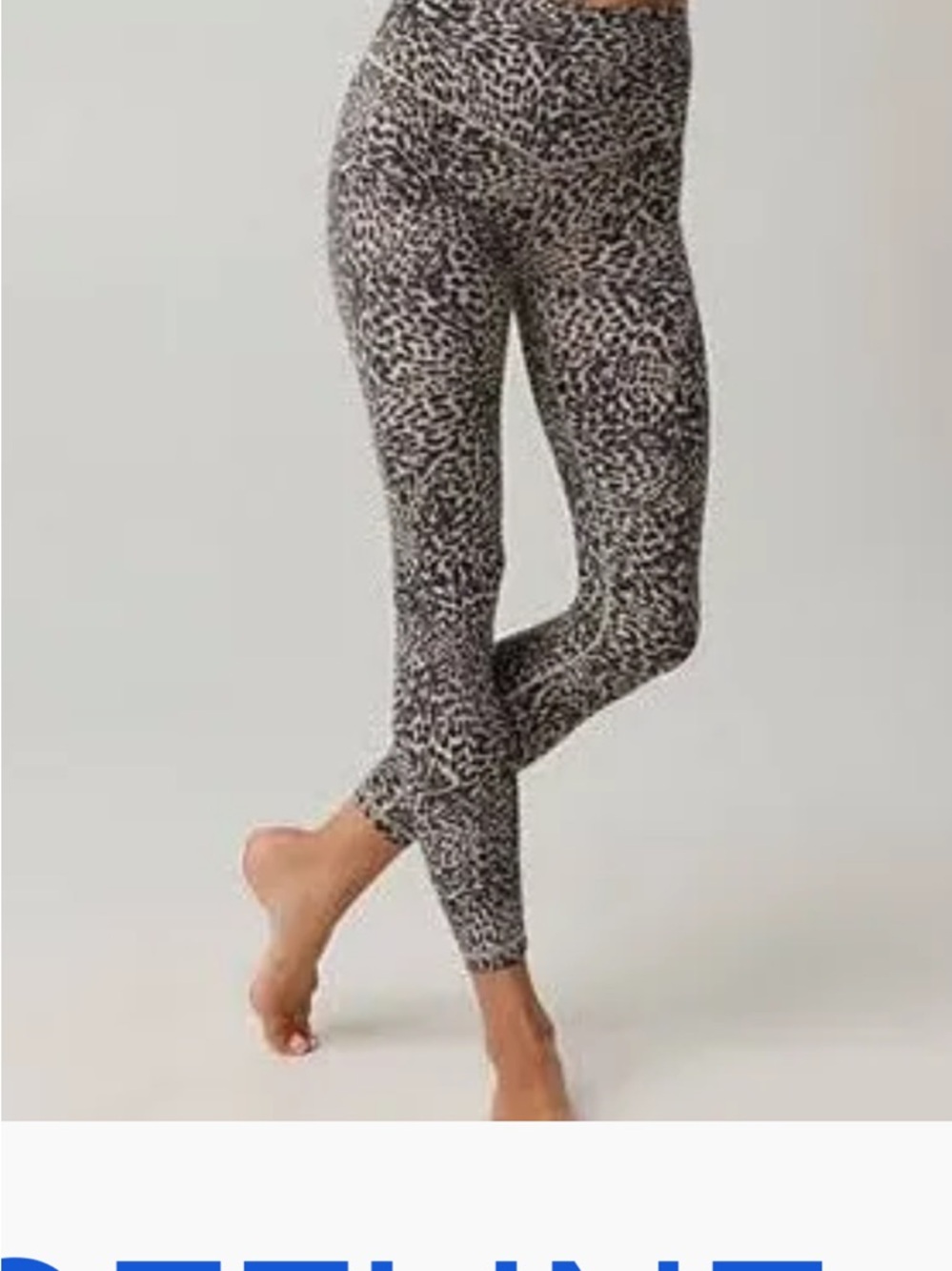 Victoria Secret Sport Leopard Print Leggings - Gray white